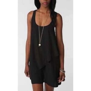 Urban Outfitters Silence + Noise Black Asymmetrical Tank Dress Size L